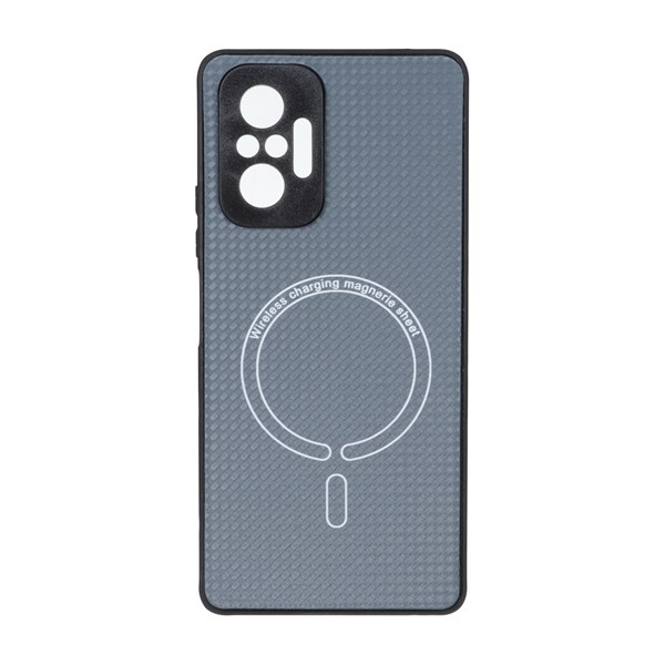 قاب کربنی طرح Magnetic محافظ لنزدار Xiaomi Redmi Note 10 Pro 4G / Redmi Note 10 Pro Max - خاکستری