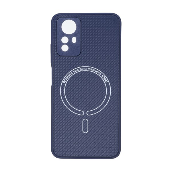 قاب کربنی طرح Magnetic محافظ لنزدار Xiaomi Redmi Note 12S - سرمه ای