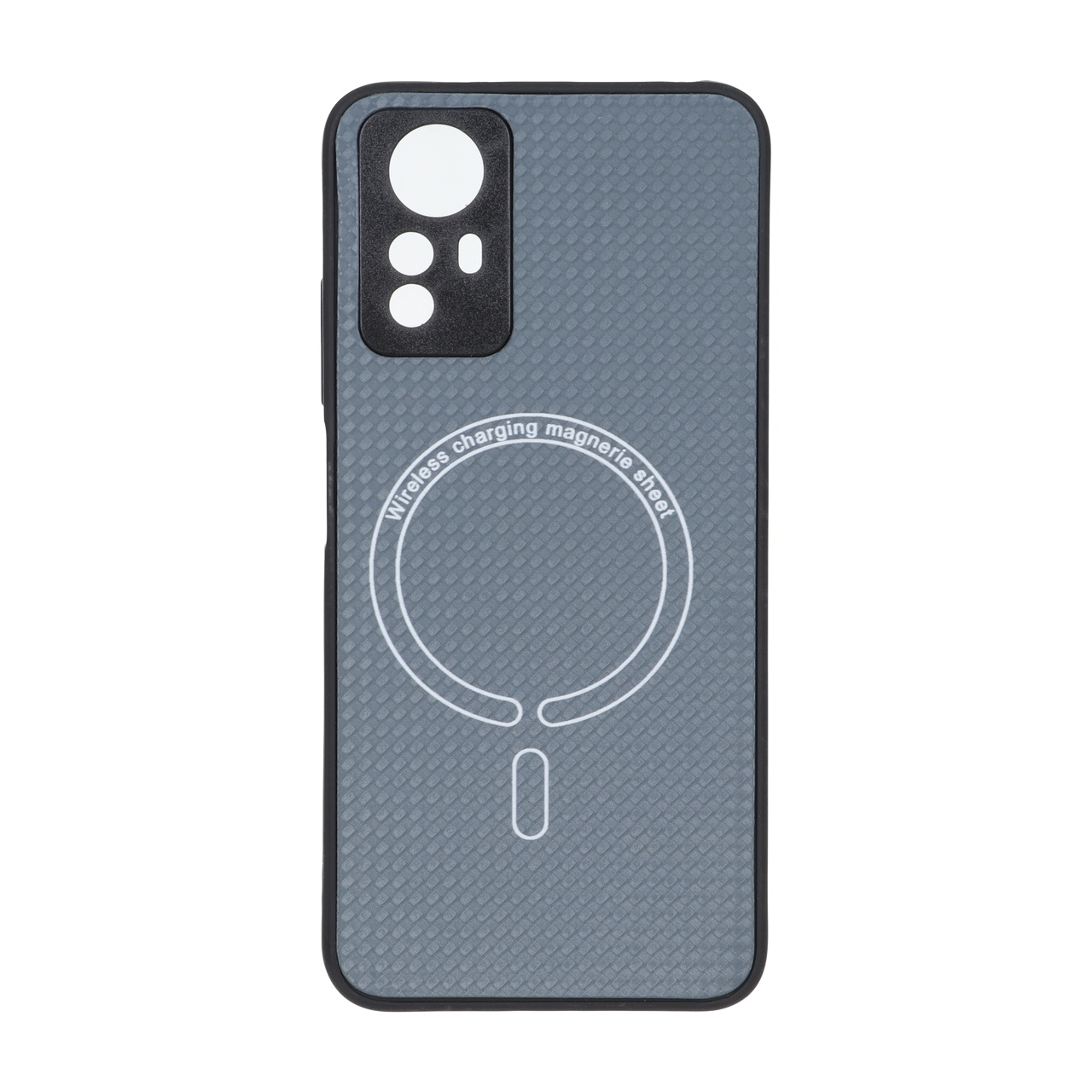 قاب کربنی طرح Magnetic محافظ لنزدار Xiaomi Redmi Note 12S - خاکستری