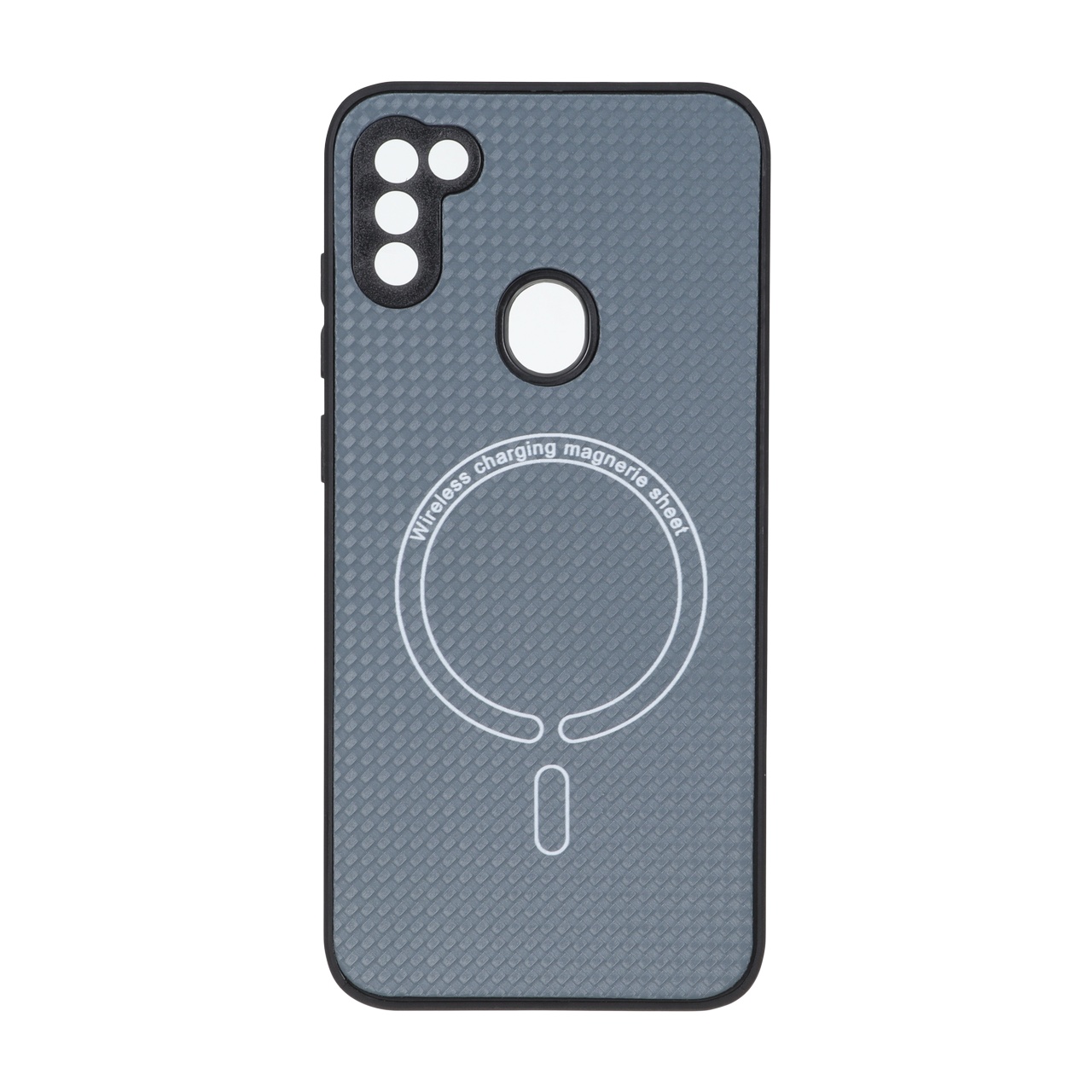 قاب کربنی طرح Magnetic محافظ لنزدار Samsung Galaxy A11 / M11 - خاکستری