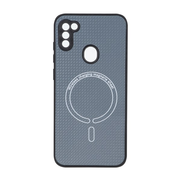 قاب کربنی طرح Magnetic محافظ لنزدار Samsung Galaxy A11 / M11 - خاکستری