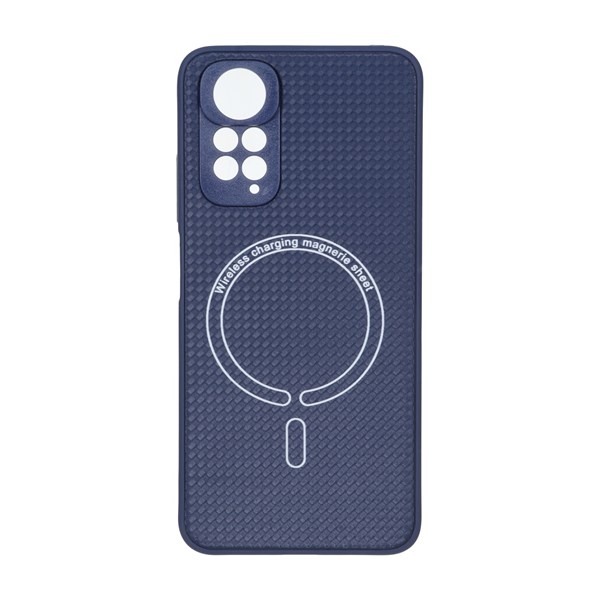 قاب کربنی طرح Magnetic محافظ لنزدار Xiaomi Redmi Note 11 4G / Redmi Note 11S - سرمه ای