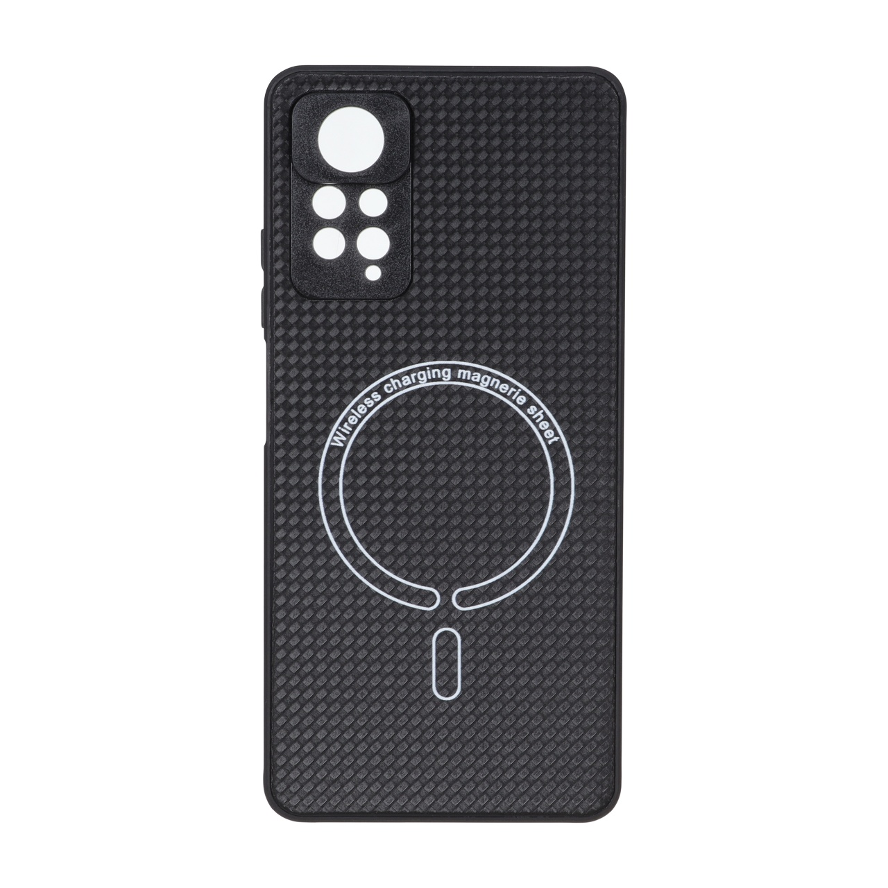 قاب کربنی طرح Magnetic محافظ لنزدار Xiaomi Redmi Note 12 Pro 4G / Redmi Note 11 Pro - مشکی