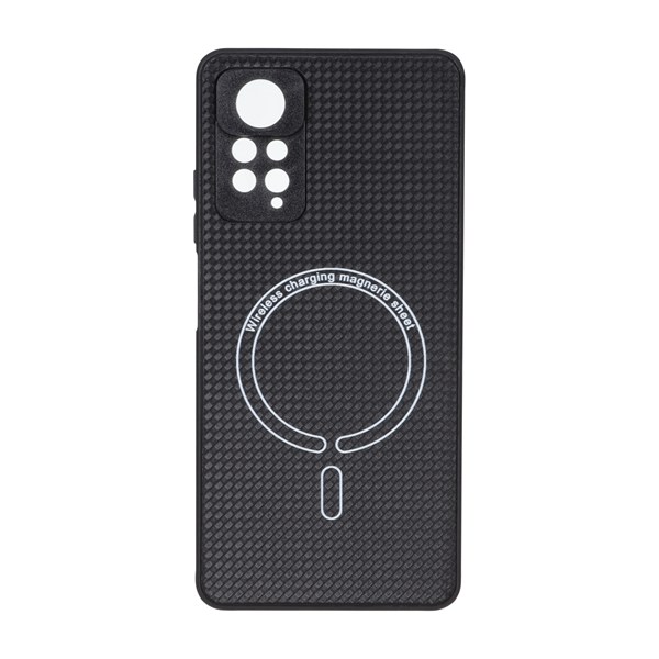 قاب کربنی طرح Magnetic محافظ لنزدار Xiaomi Redmi Note 12 Pro 4G / Redmi Note 11 Pro - مشکی
