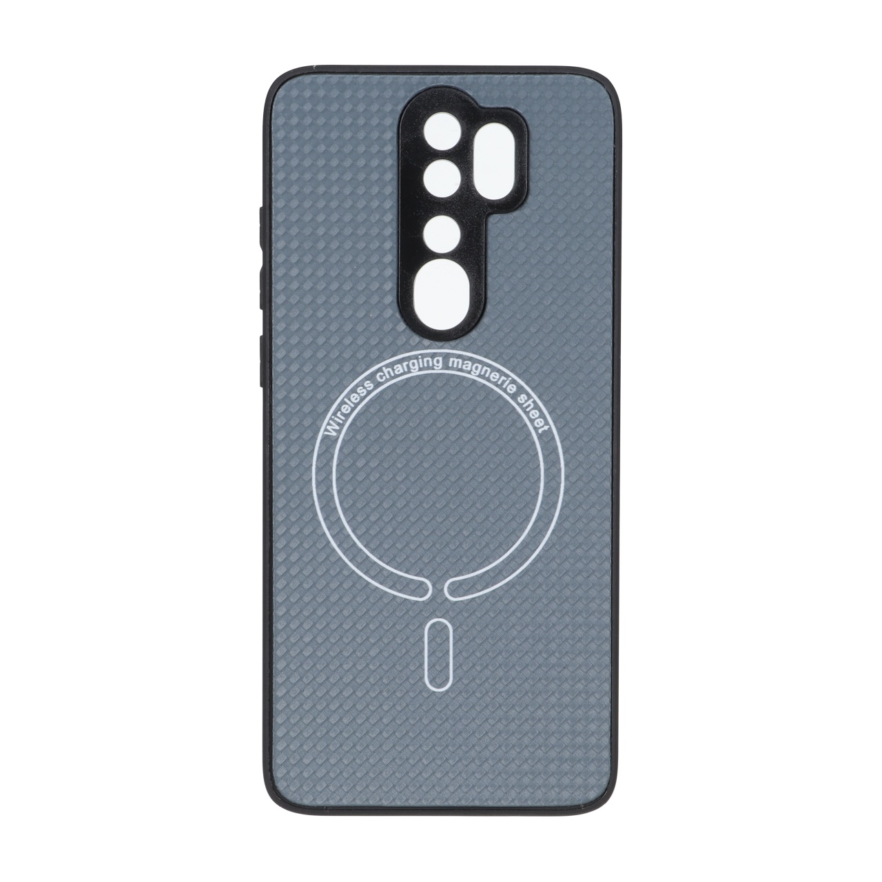 قاب کربنی طرح Magnetic محافظ لنزدار Xiaomi Redmi Note 8 Pro - خاکستری