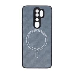 قاب کربنی طرح Magnetic محافظ لنزدار Xiaomi Redmi Note 8 Pro - خاکستری