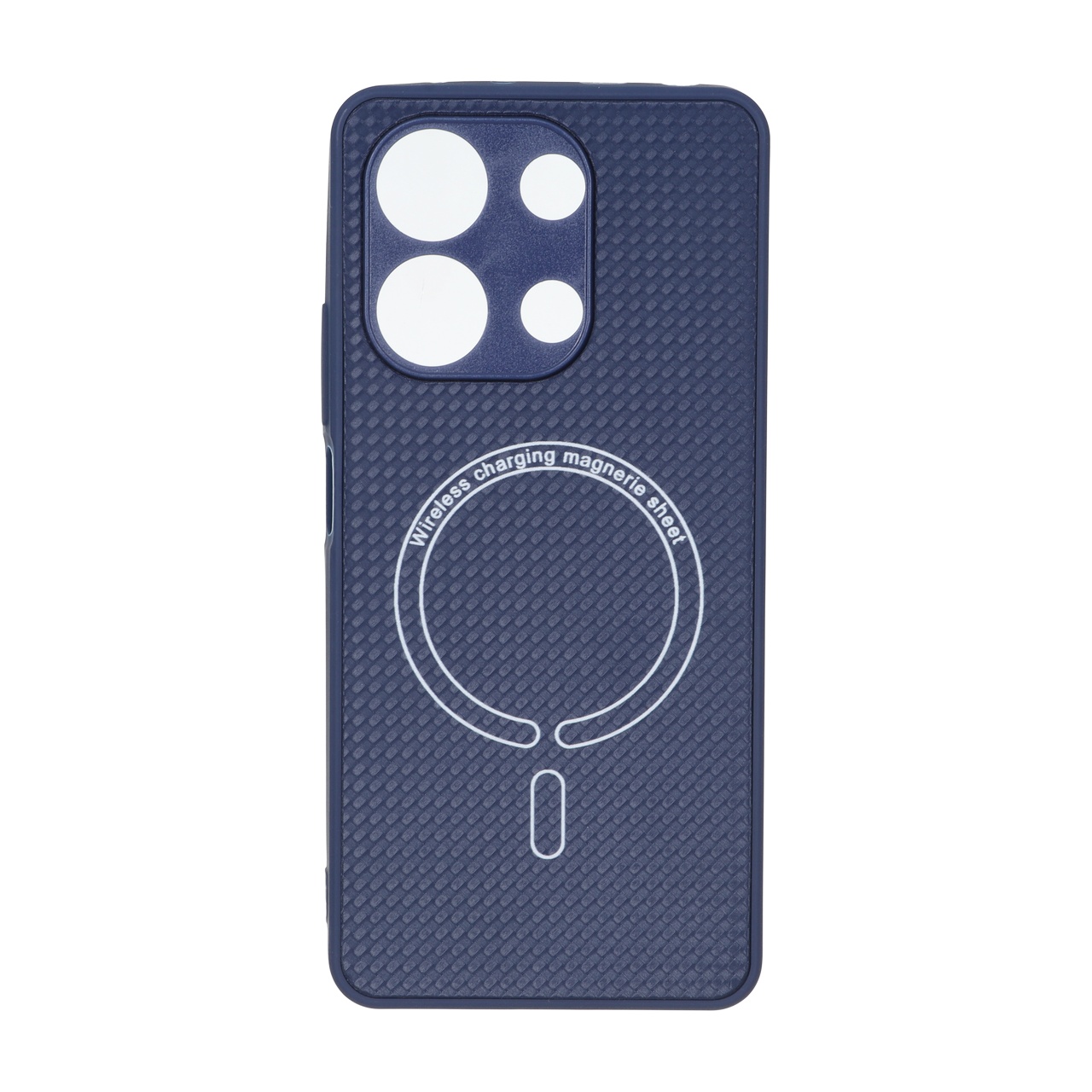 قاب کربنی طرح Magnetic محافظ لنزدار Xiaomi Redmi Note 13 4G - سرمه ای