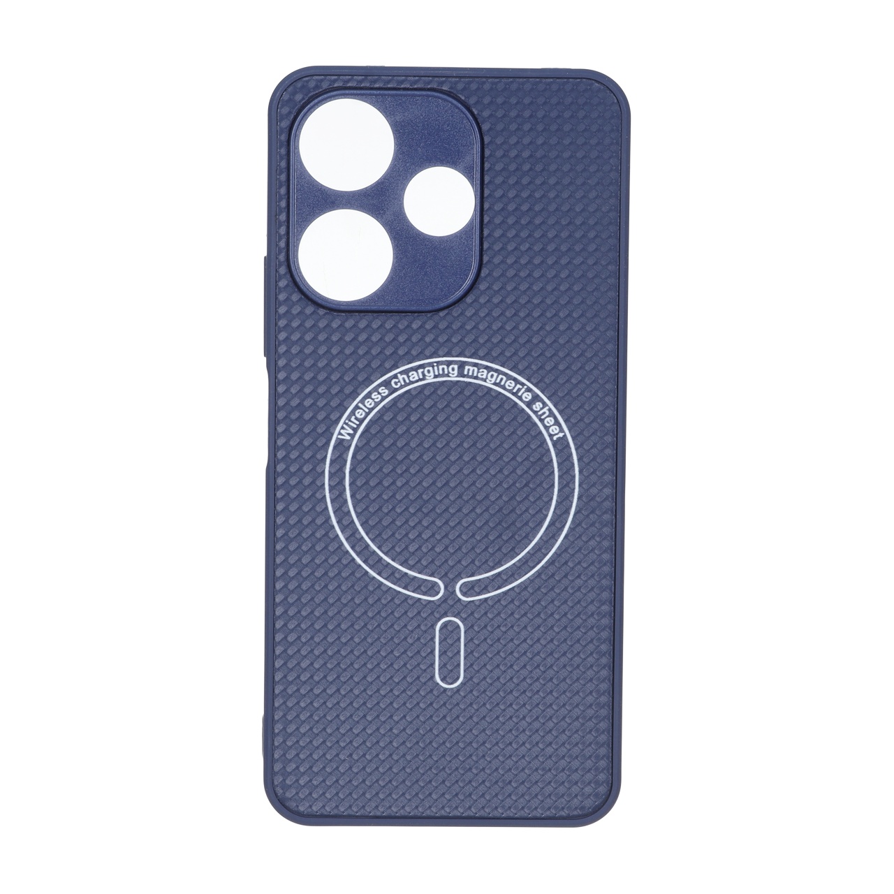 قاب کربنی طرح Magnetic محافظ لنزدار Xiaomi Redmi 13X / Redmi 13 4G / Poco M6 4G - سرمه ای