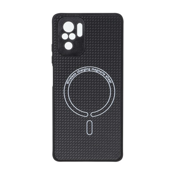 قاب کربنی طرح Magnetic محافظ لنزدار Xiaomi Redmi Note 10 4G / Redmi Note 10S / Poco M5S - مشکی