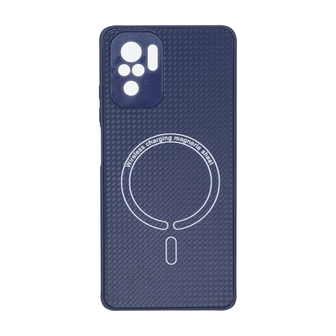 قاب کربنی طرح Magnetic محافظ لنزدار Xiaomi Redmi Note 10 4G / Redmi Note 10S / Poco M5S - سرمه ای