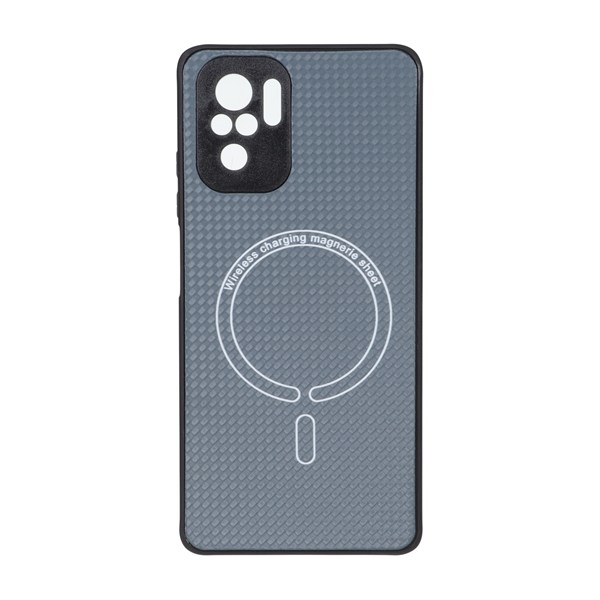 قاب کربنی طرح Magnetic محافظ لنزدار Xiaomi Redmi Note 10 4G / Redmi Note 10S / Poco M5S - خاکستری