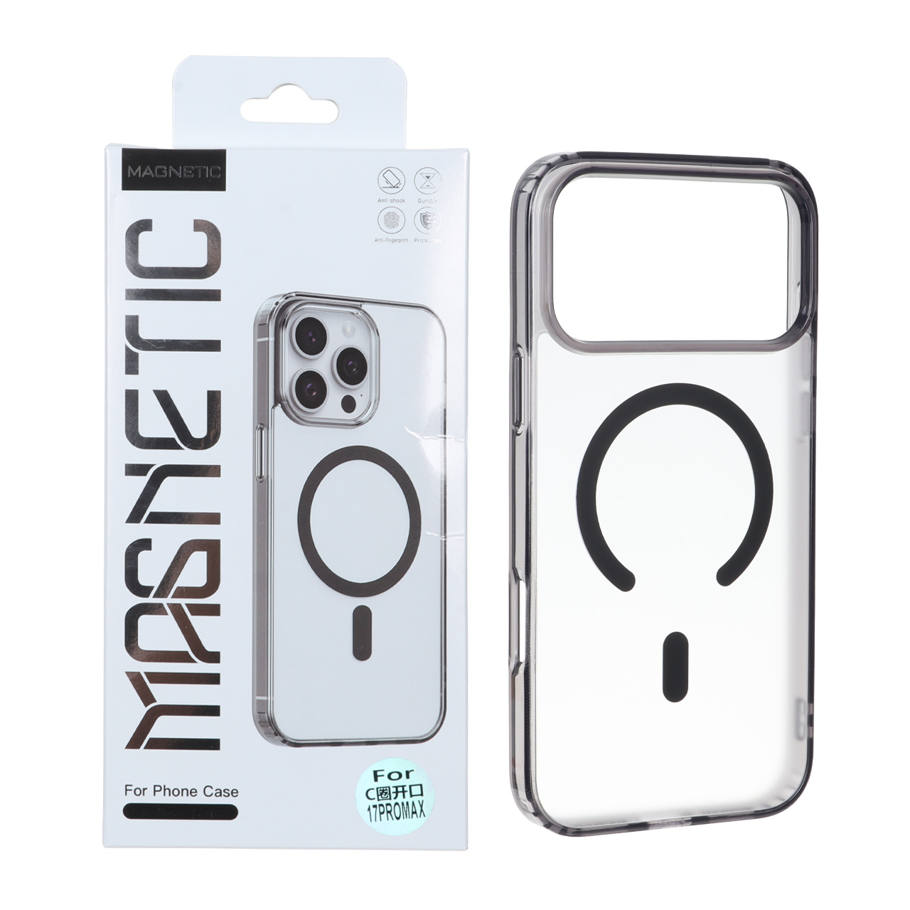 قاب اورجینال Magnetic Magsafe دور ژله ای Apple iPhone 17 Pro Max - مشکی - کد 1 (پک دار)
