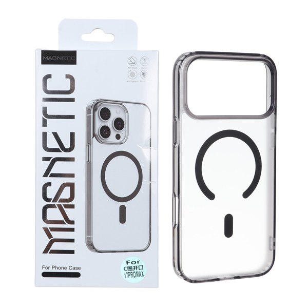 قاب اورجینال Magnetic Magsafe دور ژله ای Apple iPhone 17 Pro Max - مشکی - کد 1 (پک دار)