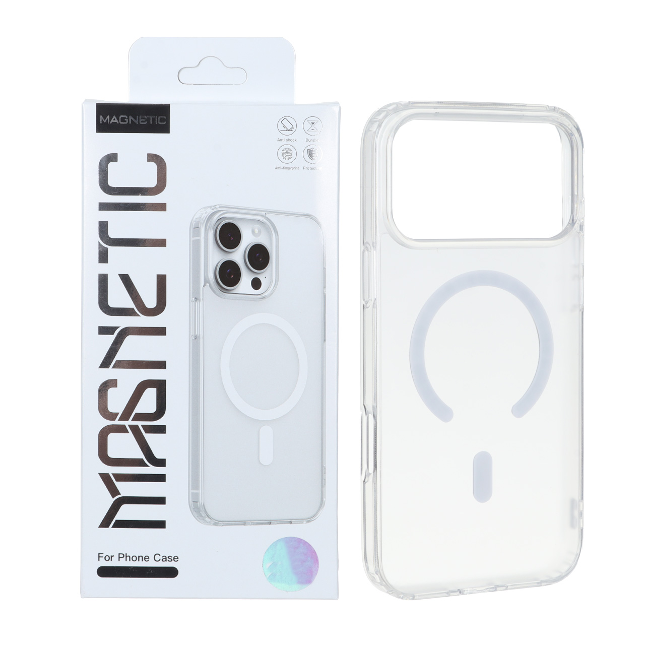 قاب اورجینال Magnetic Magsafe دور ژله ای Apple iPhone 17 Pro Max - سفید - کد 1 (پک دار)