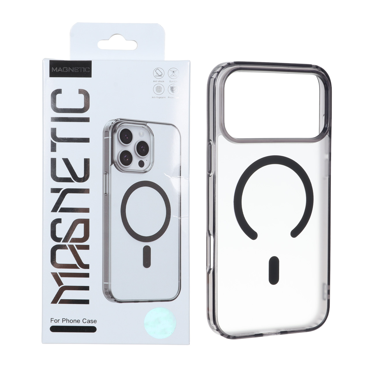 قاب اورجینال Magnetic Magsafe دور ژله ای Apple iPhone 17 Pro - مشکی - کد 1 (پک دار)
