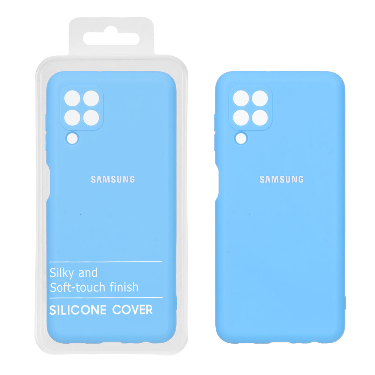 قاب نیو سیلیکون محافظ لنزدار RFF مدل Samsung Galaxy A22 4G / M22 / M32 4G / F22 - آبی (پک دار)