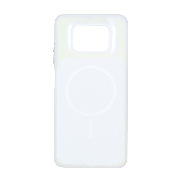 قاب هولوگرامی Funnyrich مستطیلی طرح مگ سیف Xiaomi Poco X3 / Poco X3 Pro / Poco X3 NFC - سفید