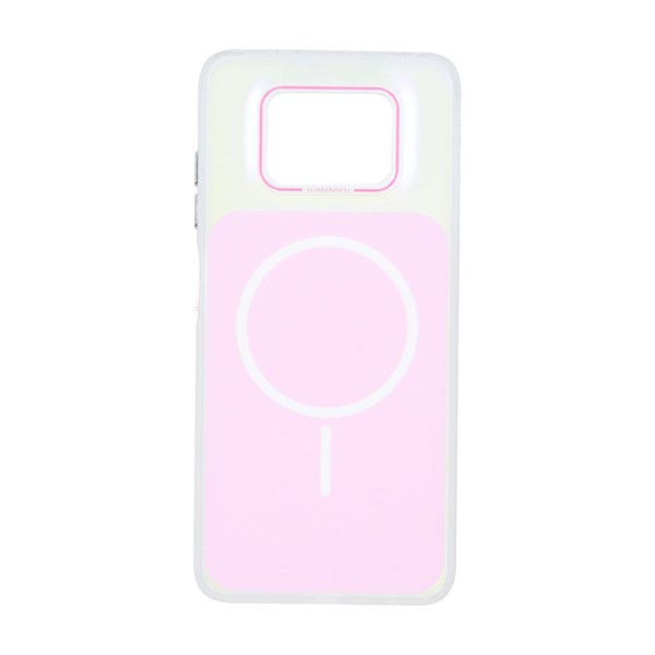 قاب هولوگرامی Funnyrich مستطیلی طرح مگ سیف Xiaomi Poco X3 / Poco X3 Pro / Poco X3 NFC - صورتی