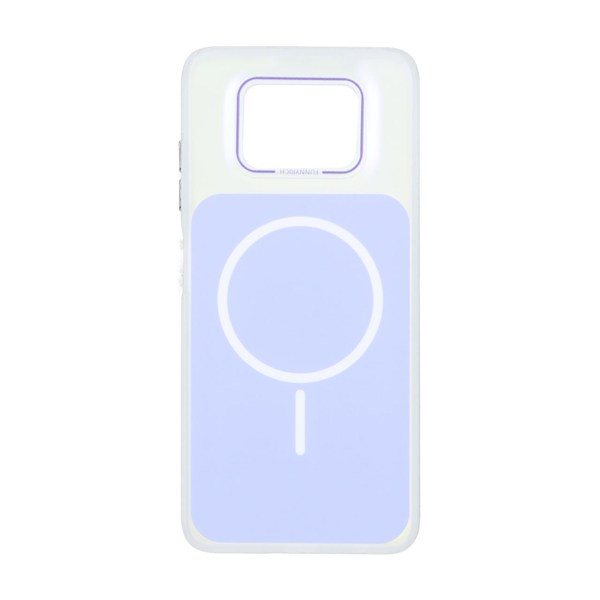 قاب هولوگرامی Funnyrich مستطیلی طرح مگ سیف Xiaomi Poco X3 / Poco X3 Pro / Poco X3 NFC - بنفش روشن