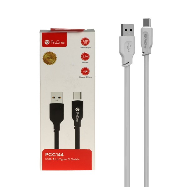 کابل شارژ 1.2 متری ProOne Type-C مدل PCC144 - سفید (کارکرده)