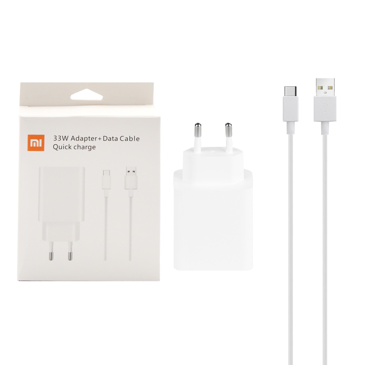 شارژر دیواری 33W فست تک پورت Xiaomi مدل MDY-11-EZ به همراه کابل شارژ Type-C - سفید (کارکرده)
