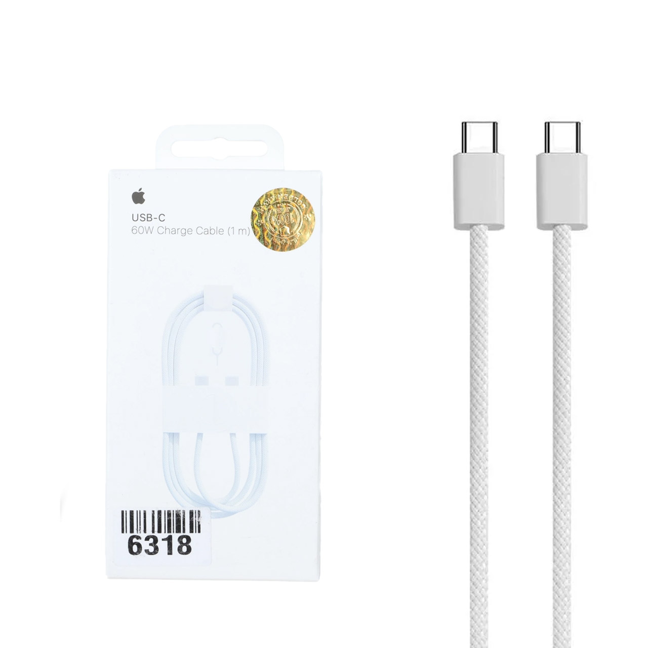 کابل شارژ Apple Type-C To Type-C مدل MW493ZM/A A2795 60W - سفید - ASP (گارانتی 18 ماهه آروین)