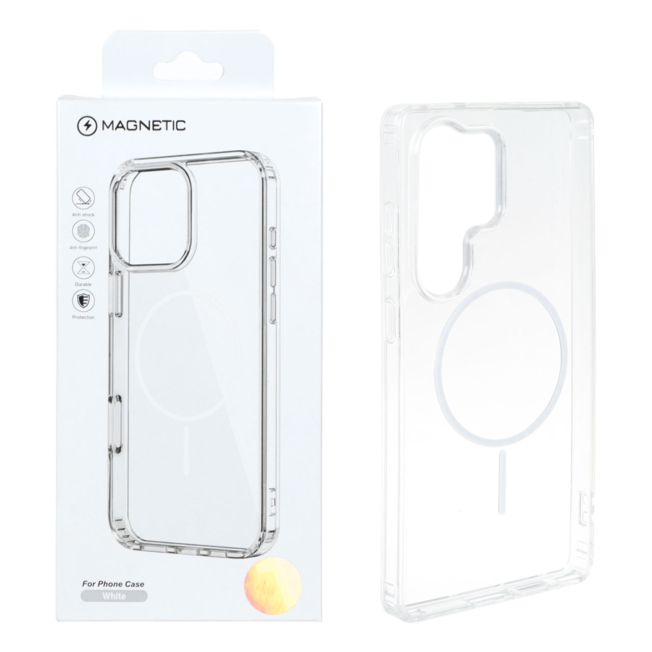 قاب اورجینال Magnetic دور ژله ای MagSafe مدل Samsung Galaxy S26 Ultra - سفید (پک دار)