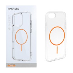 قاب اورجینال Magnetic دور ژله ای MagSafe مدل Apple iPhone 7 / iPhone 8 / iPhone SE (2020) - نارنجی (پک دار)