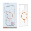 قاب اورجینال Magnetic دور ژله ای MagSafe مدل Samsung Galaxy S22 Ultra - نارنجی (پک دار)