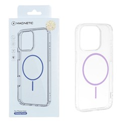 قاب اورجینال Magnetic دور ژله ای MagSafe مدل Apple iPhone 14 Pro - بنفش روشن (پک دار)