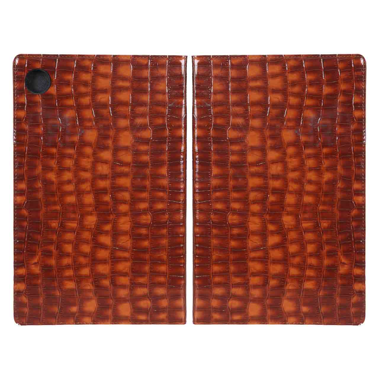 کیف تبلت چرمی کروکو Samsung Galaxy Tab A9 Plus 11 / X210 / X215 / X216 - قهوه ای - BSA