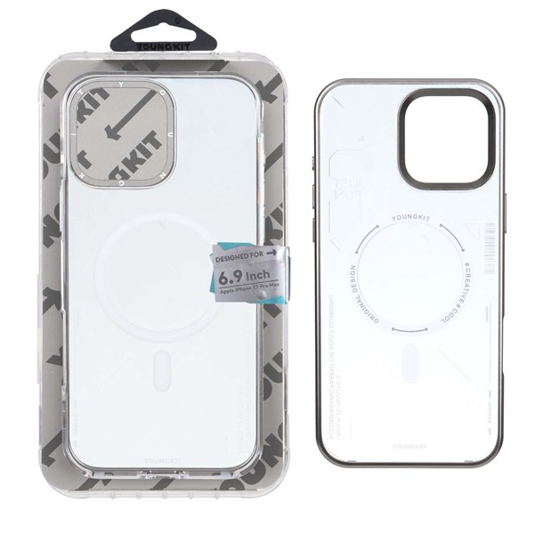 قاب اورجینال YoungKit Magsafe مدل Apple iPhone 16 Pro Max - خاکستری (پک اصلی)