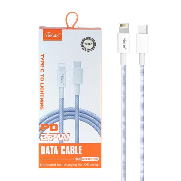 کابل شارژ PD و فست Mietubl Type-C To Lightning مدل MTB-DCTLPD05 27W - یاسی (گارانتی شش ماهه AZR)