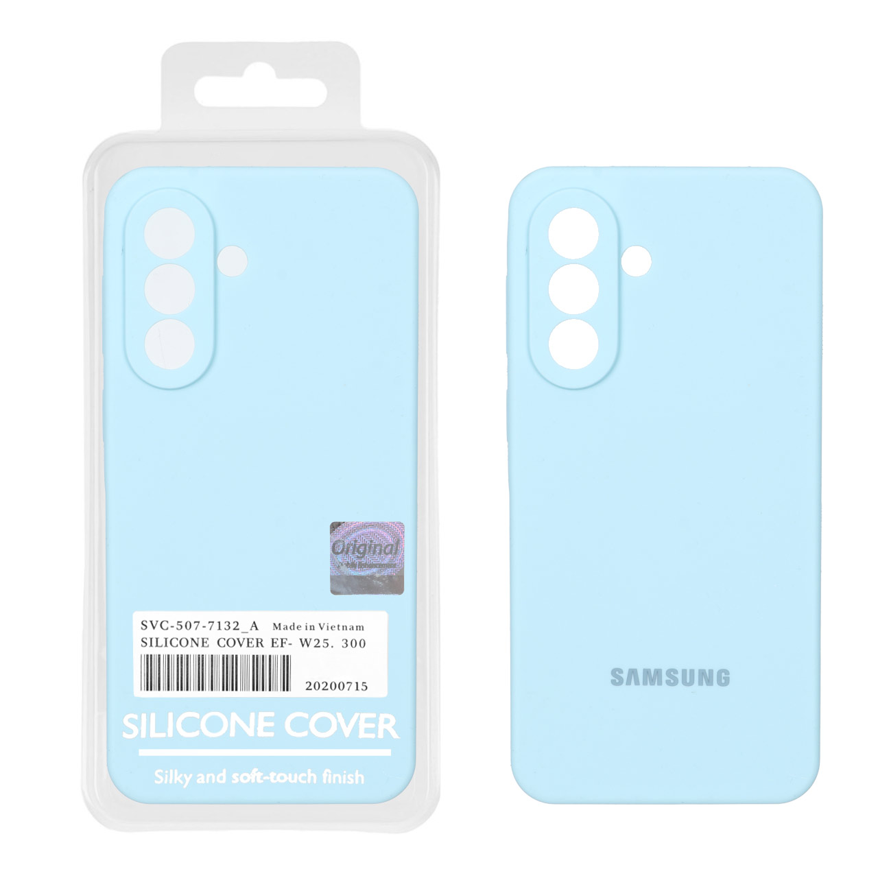 قاب سیلیکونی پاک کنی اورجینال Master Quality مدل Samsung Galaxy A57 - آبی آسمانی (پک دار)