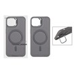 قاب Bracket چرمی دور دوخت MagSafe لنز استندشو Apple iPhone 13 / iPhone 14 - خاکستری (پک دار)