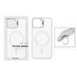 قاب Bracket چرمی دور دوخت MagSafe لنز استندشو Apple iPhone 13 / iPhone 14 - سفید (پک دار)