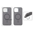 قاب Bracket چرمی دور دوخت MagSafe لنز استندشو Apple iPhone 13 Pro Max - خاکستری (پک دار)
