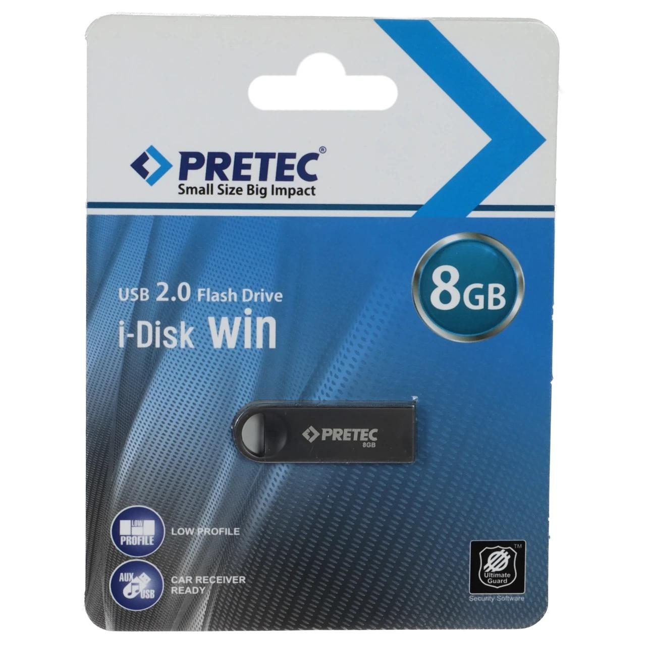 فلش مموری PRETEC USB2.0 مدل Win ظرفیت 8GB - مشکی (گارانتی فراگامان)