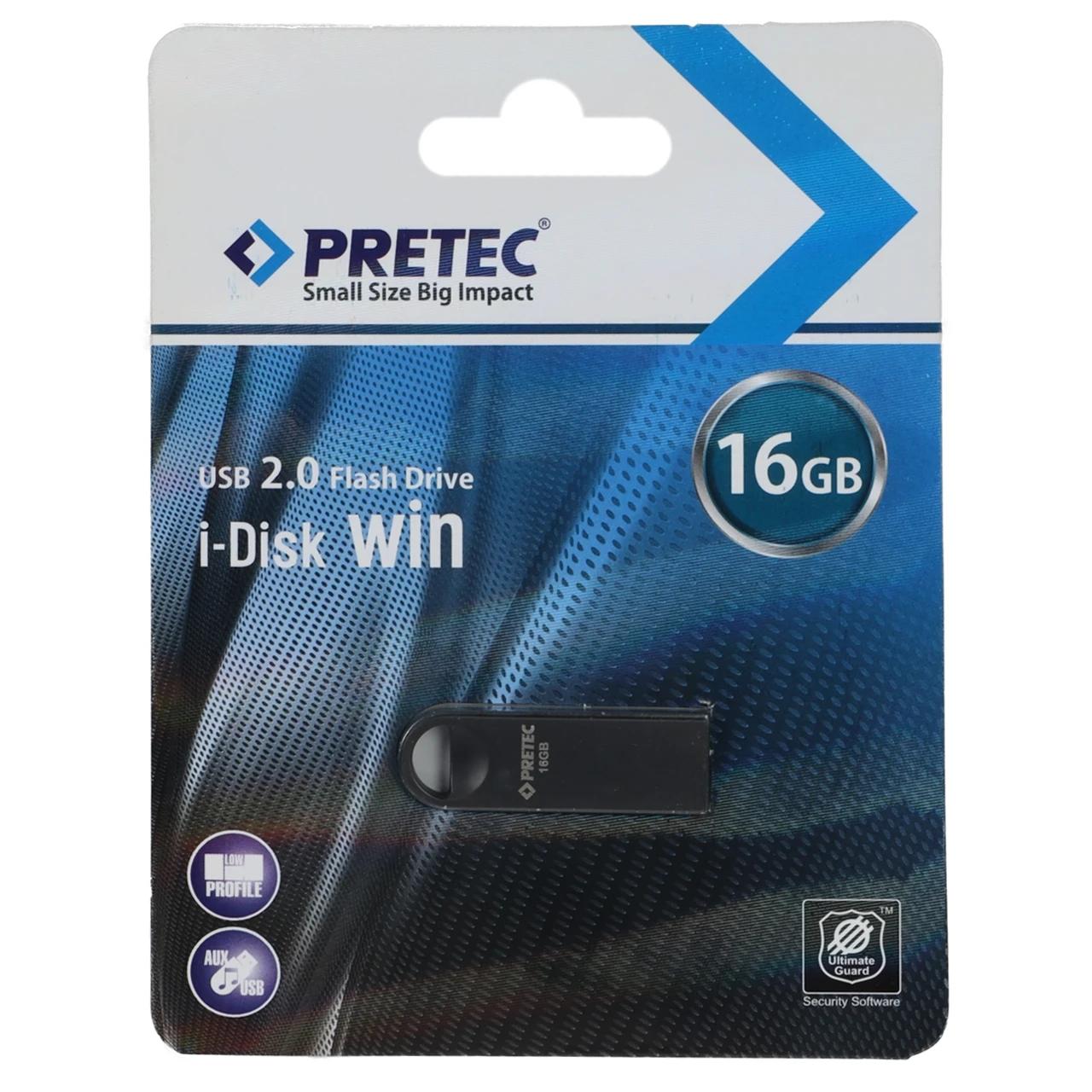 فلش مموری PRETEC USB2.0 مدل Win ظرفیت 16GB - مشکی (گارانتی فراگامان)