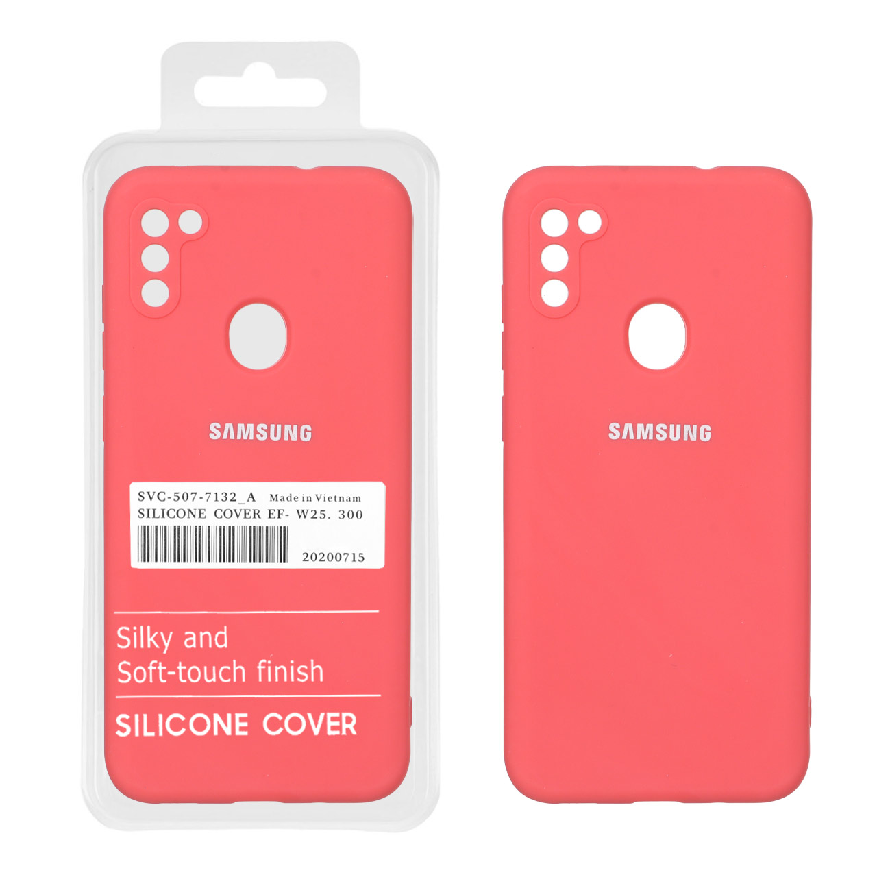 قاب نیو سیلیکون محافظ لنزدار RFF مدل Samsung Galaxy A11 / M11 - هلویی (پک دار)