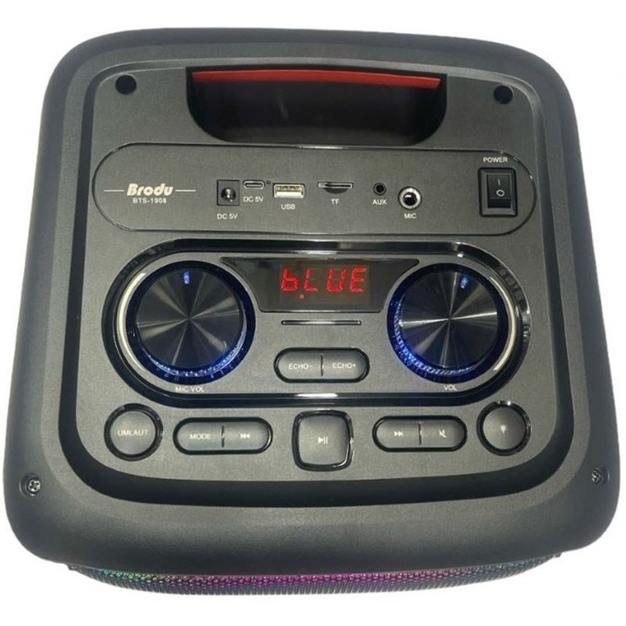 اسپیکر 80W بی سیم Brodu مدل BTS-1910 - مشکی (کارکرده)