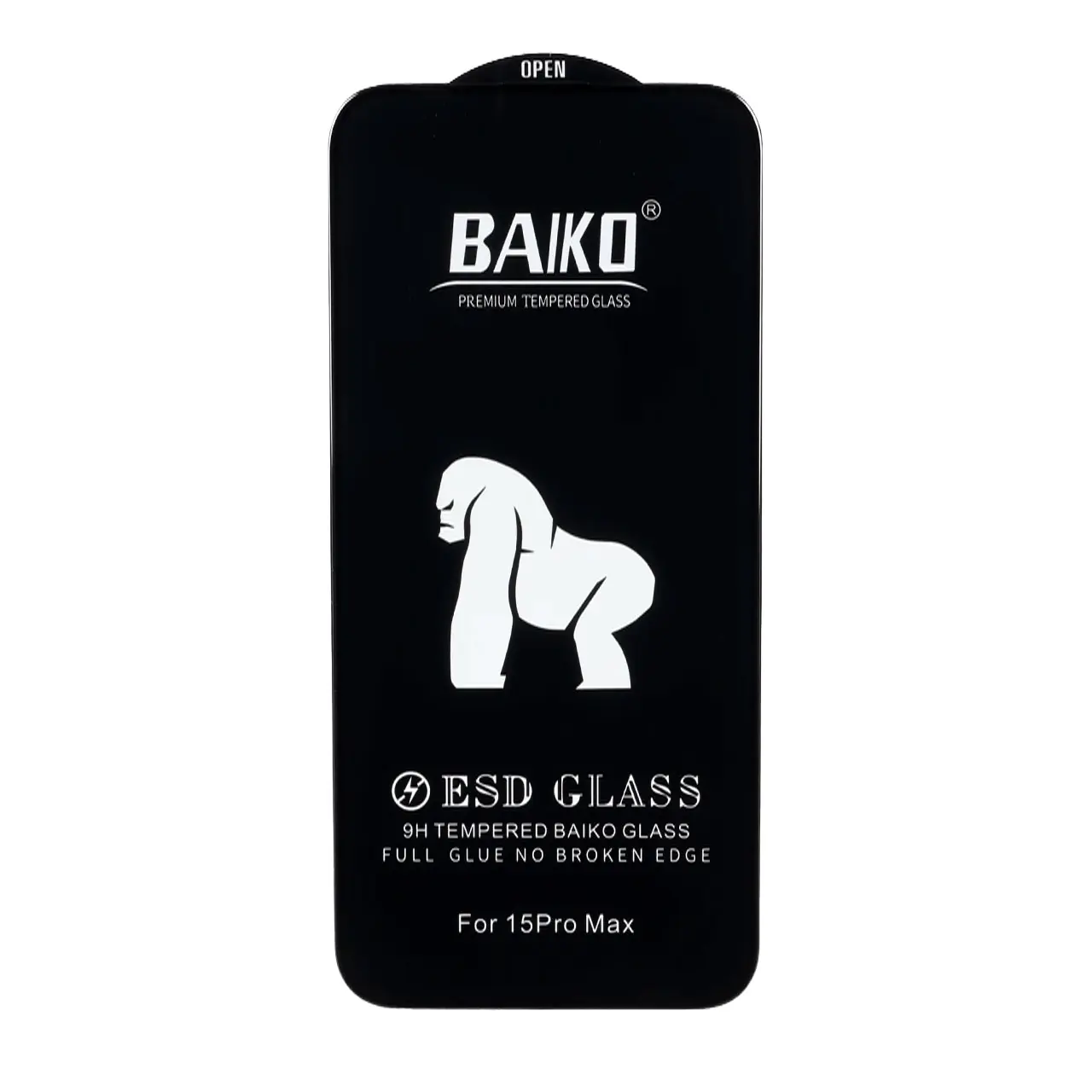 محافظ صفحه نمایش شیشه ای Anti Static - ESD Baiko مدل Apple iPhone 15 Pro Max