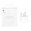 شارژر دیواری سه پین Apple مدل MHJF3B/A A2344 20W - سفید - NZR (اصل چین)