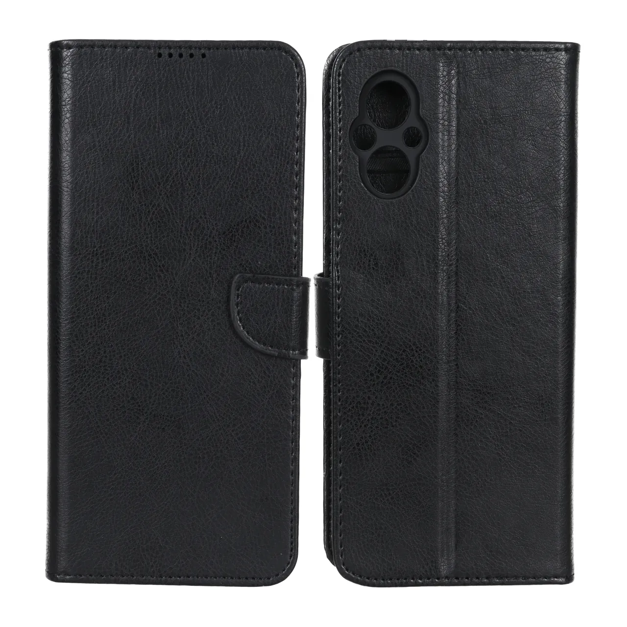 کیف چرمی موبایل مگنتی محافظ لنزدار KRF مدل Xiaomi Poco M5 - مشکی