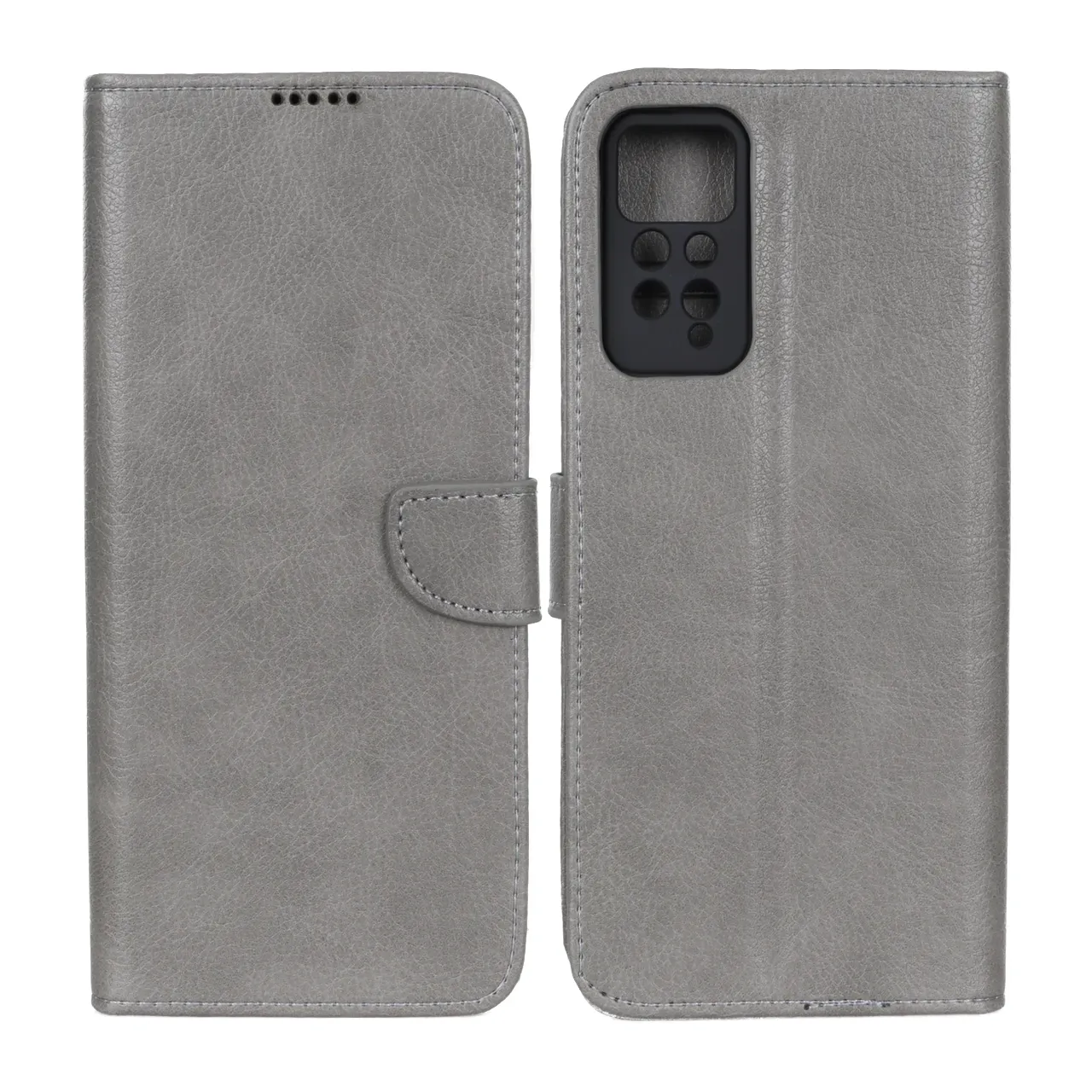 کیف چرمی موبایل مگنتی محافظ لنزدار KRF مدل Xiaomi Redmi Note 12 Pro 4G / Redmi Note 11 Pro - طوسی