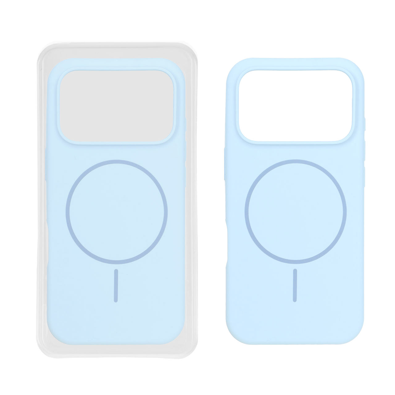قاب سیلیکونی پاک کنی اورجینال Magsafe مدل Apple iPhone 17 Pro Max - آبی آسمانی (پک دار)