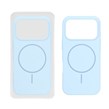 قاب سیلیکونی پاک کنی اورجینال Magsafe مدل Apple iPhone 17 Pro Max - آبی آسمانی (پک دار)