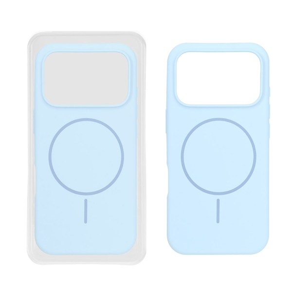 قاب سیلیکونی پاک کنی اورجینال Magsafe مدل Apple iPhone 17 Pro Max - آبی آسمانی (پک دار)