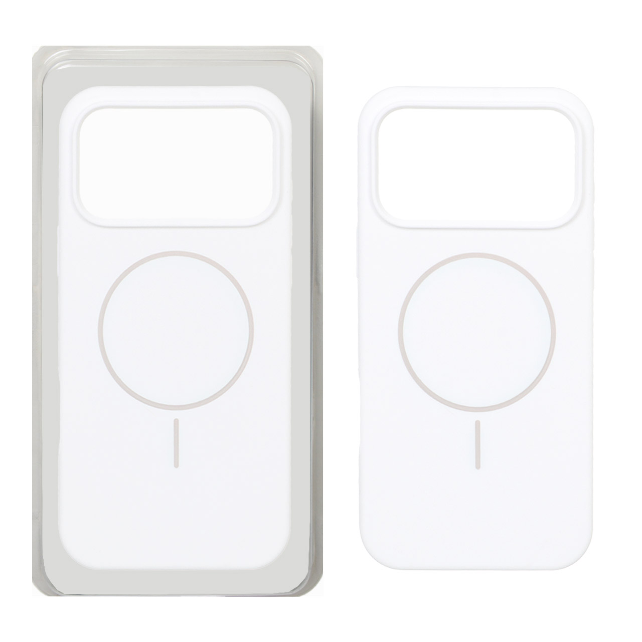 قاب سیلیکونی پاک کنی اورجینال Magsafe مدل Apple iPhone 17 Pro Max - سفید (پک دار)
