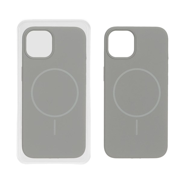قاب سیلیکونی پاک کنی اورجینال Magsafe مدل Apple iPhone 13 / iPhone 14 - طوسی (پک دار)